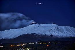 La prima neve sull'Etna