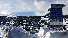 Etna, Natale in bianco: fra neve scarsa e contenziosi, ancora pochi affari in quota