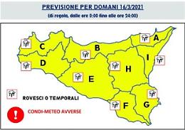 Meteo, venti di burrasca attesi in Sicilia: allerta gialla