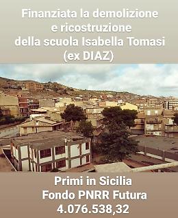 Finanziata la demolizione e ricostruzione del plesso Isabella Tomasi