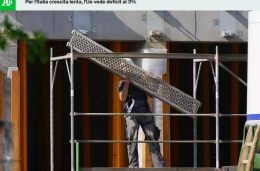 Crscita lenta per l'Italia, l'Ue vede il deficit al 3%