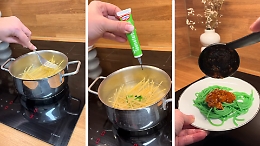 Spaghetti “Grinch”: la pasta che si tinge di verde conquista i social (e la tavola di Natale)
