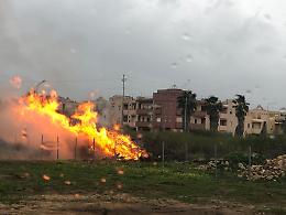 Vittoria, fiamme con pioggia e maltempo. L'episodio in contrada Gaspanella