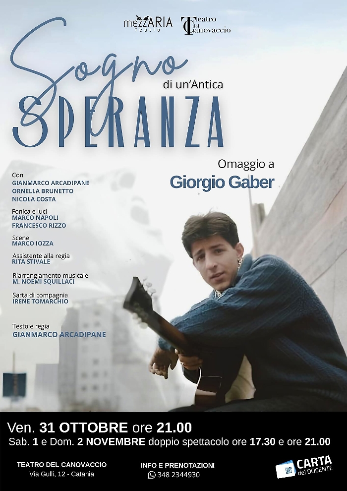  "Sogno di un’antica speranza" su Giorgio Gaber