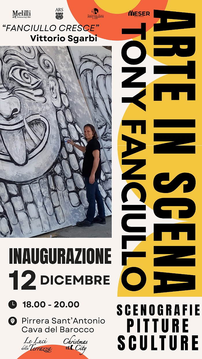 Doppia inaugurazione per il maestro Tony Fanciullo a Melilli: arte, luce e memoria tra museo e pirrera