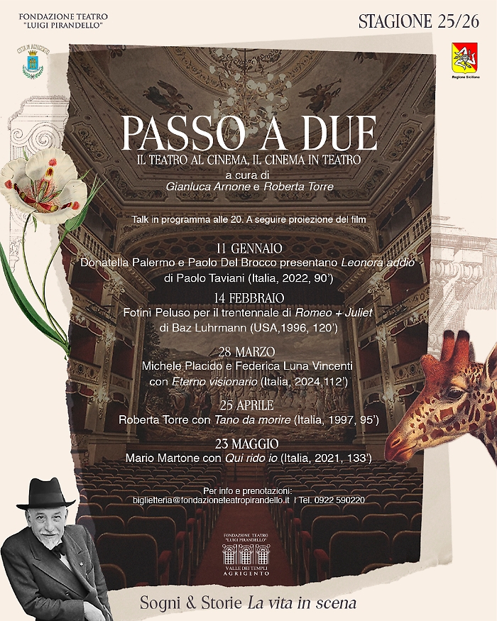 Agrigento - Teatro Pirandello  - Passo a due: dove il palco incontra lo schermo