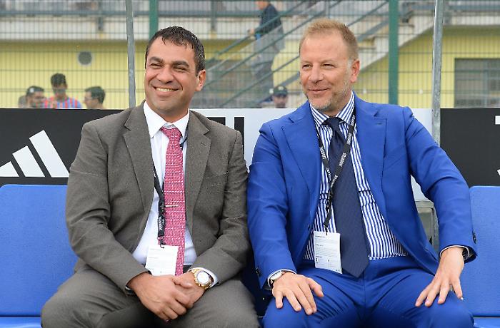 Il presidente del Catania Ross Pelligra con il vice e ad rossazzurro Vincenzo Grella (foto Filippo Galtieri)