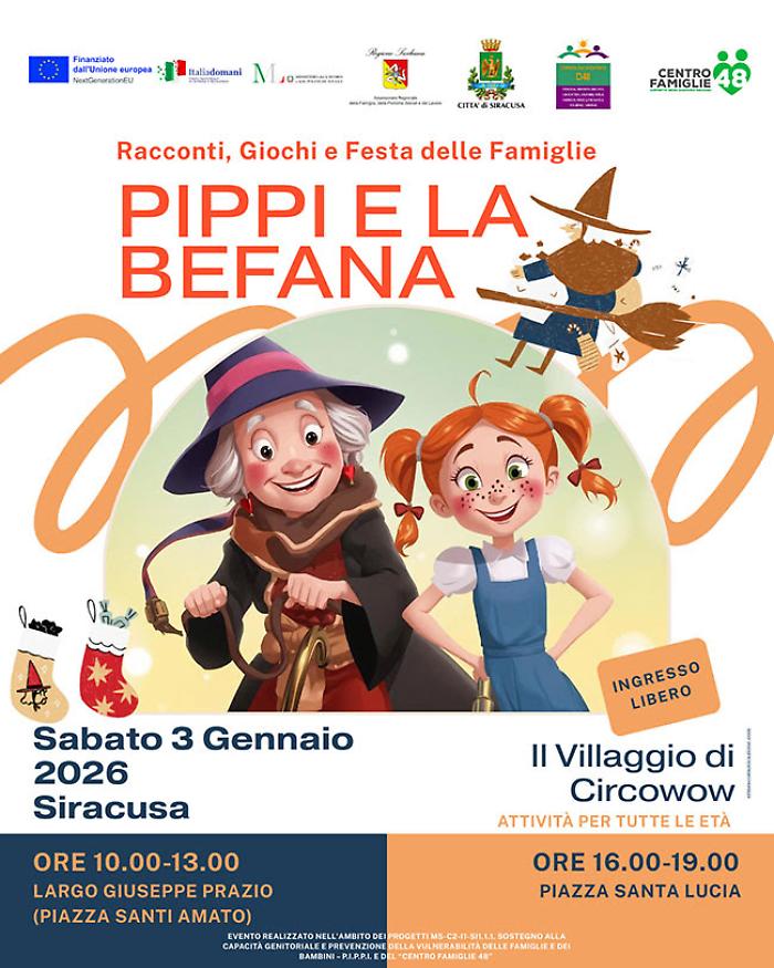 Pippi e la Befana: festa per le famiglie tra racconti, giochi e allegria