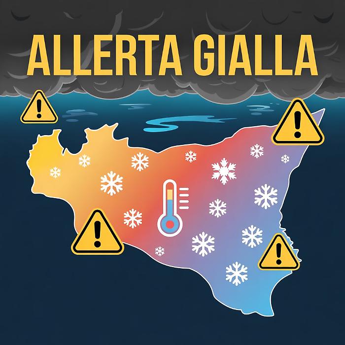 La Befana porta un'onda polare sulla Sicilia: pioggia, vento  e temperature in picchiata