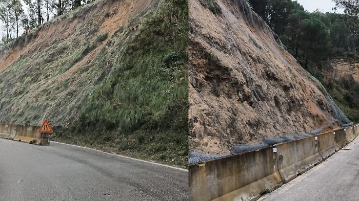 Aidone, riapre la statale 288: era stata chiusa per la frana causata da "Harry"