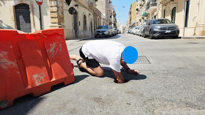 Voragine in via Montegrappa a Siracusa: cittadini in allarme